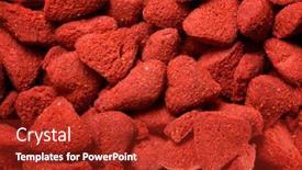  Presentation with dog food - Colorful PPT theme enhanced with close-up-of-a-pile backdrop and a crimson colored foreground