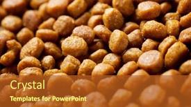 Presentation with dog food - Audience pleasing presentation theme consisting of close-up-of-a-pile backdrop and a crimson colored foreground