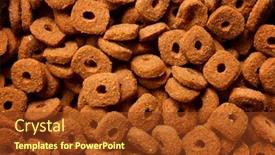  Presentation with dog food - Slides consisting of close-up-of-a-pile background and a tawny brown colored foreground