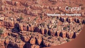  Presentation with rock - Colorful presentation design enhanced with close-up-of-a-plateau backdrop and a coral colored foreground