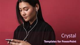  Presentation with asian music - Beautiful PPT theme featuring close-up-of-a-pretty backdrop and a wine colored foreground