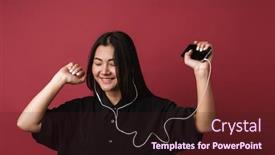  Presentation with asian music - Slides with close-up-of-a-pretty background and a wine colored foreground