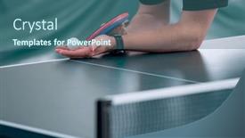  Presentation with table tennis - Slides having close-up-of-a-professional background and a ocean colored foreground