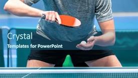  Presentation with table tennis - Presentation design enhanced with close-up-of-a-professional background and a ocean colored foreground