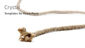  Presentation with rope - Presentation theme consisting of close-up-of-a-repture background and a white colored foreground