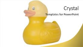  Presentation with rubber duck - Cool new presentation design with close-up of a rubber duck backdrop and a white colored foreground
