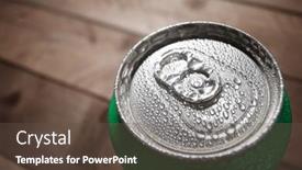  Presentation with beer - PPT theme featuring close-up-of-a-silver background and a  colored foreground