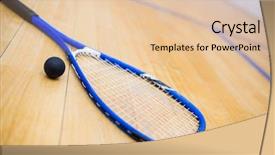  Presentation with court - Presentation design consisting of close up of a squash background and a lemonade colored foreground