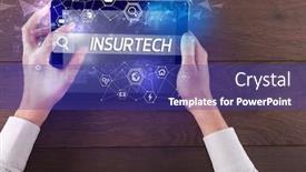  Presentation with tech - Cool new theme with close-up-of-a-tablet backdrop and a violet colored foreground