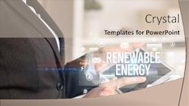  Presentation with renewable energy - Presentation theme consisting of close-up-of-a-tablet background and a lemonade colored foreground