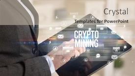  Presentation with mining - Audience pleasing presentation design consisting of close-up-of-a-tablet backdrop and a lemonade colored foreground