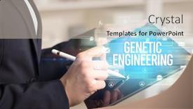  Presentation with genetic - PPT theme enhanced with close-up-of-a-tablet background and a soft green colored foreground