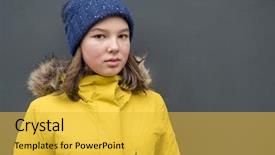  Presentation with autumn - PPT layouts with close-up of a teenager background and a yellow colored foreground