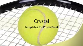  Presentation with tennis - PPT layouts consisting of close-up of a tennis background and a yellow colored foreground