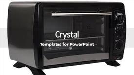  Presentation with solar oven - Presentation theme enhanced with close-up of a toaster background and a dark gray colored foreground