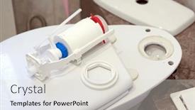  Presentation with mechanism - Slides featuring close-up-of-a-toilet background and a lemonade colored foreground