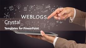  Presentation with social media - Amazing PPT layouts having close-up-of-a-touchscreen backdrop and a gray colored foreground