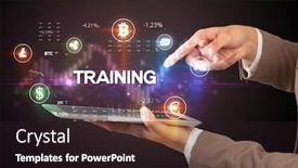  Presentation with business opportunity - Audience pleasing slide deck consisting of close-up-of-a-touchscreen backdrop and a wine colored foreground