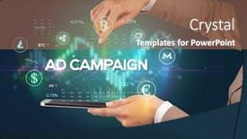  Presentation with business opportunity - Cool new PPT layouts with close-up-of-a-touchscreen backdrop and a coral colored foreground