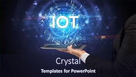  Presentation with iot - Cool new theme with close-up-of-a-touchscreen backdrop and a wine colored foreground