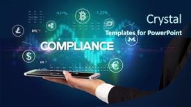  Presentation with compliance - Slide deck enhanced with close-up-of-a-touchscreen background and a navy blue colored foreground