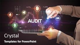  Presentation with business opportunity - Cool new slide deck with close-up-of-a-touchscreen backdrop and a wine colored foreground