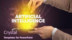  Presentation with intelligence - Colorful presentation enhanced with close-up-of-a-touchscreen backdrop and a wine colored foreground