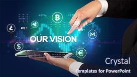  Presentation with business vision - Presentation with close-up-of-a-touchscreen background and a navy blue colored foreground