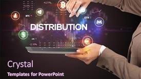  Presentation with business opportunity - Presentation theme with close-up-of-a-touchscreen background and a wine colored foreground