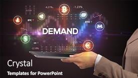  Presentation with business opportunity - Presentation theme with close-up-of-a-touchscreen background and a wine colored foreground