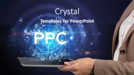  Presentation with modern - Cool new presentation with close-up-of-a-touchscreen backdrop and a navy blue colored foreground