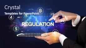  Presentation with business opportunity - Slides enhanced with close-up-of-a-touchscreen background and a navy blue colored foreground