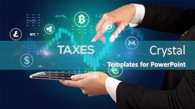  Presentation with business opportunity - PPT layouts featuring close-up-of-a-touchscreen background and a teal colored foreground