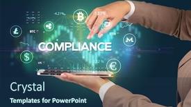  Presentation with business opportunity - Theme enhanced with close-up-of-a-touchscreen background and a ocean colored foreground