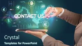  Presentation with business opportunity - Amazing PPT layouts having close-up-of-a-touchscreen backdrop and a navy blue colored foreground