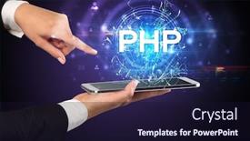  Presentation with modern - Amazing slide deck having close-up-of-a-touchscreen backdrop and a wine colored foreground