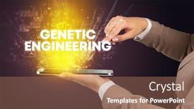  Presentation with genetic - PPT layouts having close-up-of-a-touchscreen background and a coral colored foreground