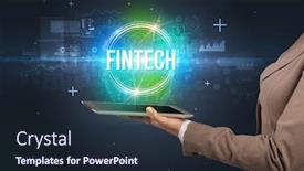  Presentation with new technology - Audience pleasing presentation theme consisting of close-up-of-a-touchscreen backdrop and a wine colored foreground