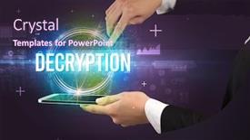  Presentation with new technology - Slide deck featuring close-up-of-a-touchscreen background and a wine colored foreground