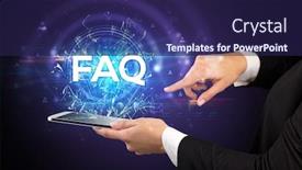  Presentation with modern - PPT theme consisting of close-up-of-a-touchscreen background and a navy blue colored foreground