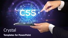  Presentation with css - Amazing PPT theme having close-up-of-a-touchscreen backdrop and a wine colored foreground