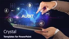  Presentation with business opportunity - Cool new slide deck with close-up-of-a-touchscreen backdrop and a wine colored foreground