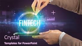  Presentation with new technology - Presentation theme enhanced with close-up-of-a-touchscreen background and a wine colored foreground