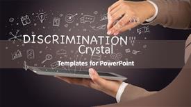  Presentation with discrimination - Amazing presentation theme having close-up-of-a-touchscreen backdrop and a gray colored foreground