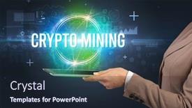  Presentation with mining - Cool new slide set with close-up-of-a-touchscreen backdrop and a wine colored foreground