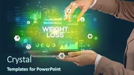  Presentation with loss - Presentation theme consisting of close-up-of-a-touchscreen background and a navy blue colored foreground