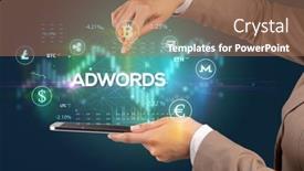  Presentation with business opportunity - Slides enhanced with close-up-of-a-touchscreen background and a coral colored foreground