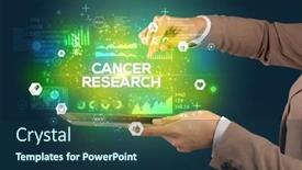  Presentation with medical concept - Audience pleasing slide set consisting of close-up-of-a-touchscreen backdrop and a navy blue colored foreground