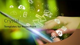  Presentation with paper hand drawn politics - Presentation design having close-up-of-a-touchscreen background and a gold colored foreground