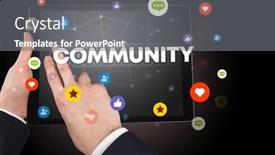  Presentation with social media - Presentation with close-up-of-a-touchscreen background and a gray colored foreground